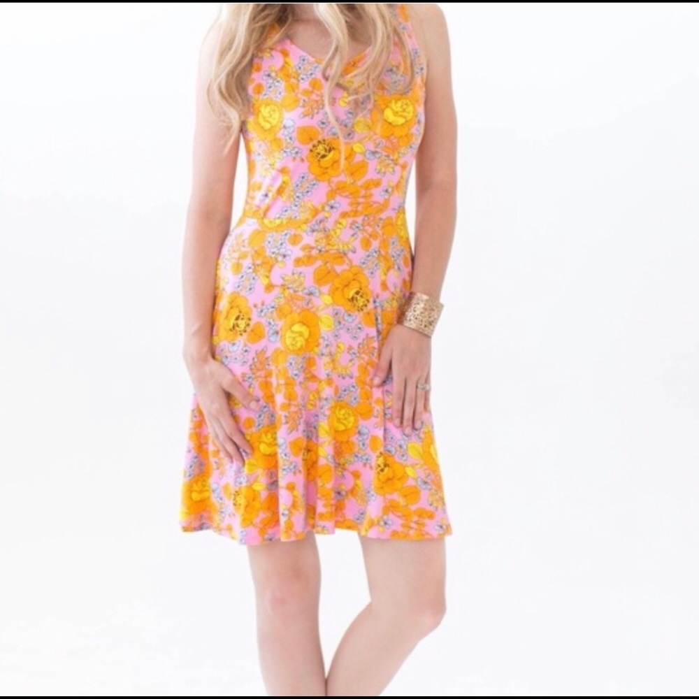 Agnes & Dora Floral Fisher Dress w/ Pockets XL NWT